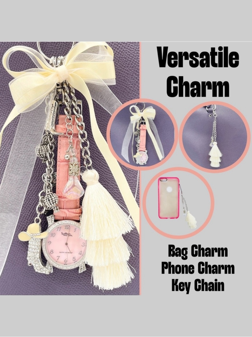 Cowgirl Theme: Watch, Bag Charm, Phone Charm, Keychain, etc.